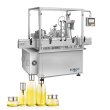 Automatic Electric Glass Shampoo Cosmetic  Bottle Capping Auto Filling Capping Labeling Machine